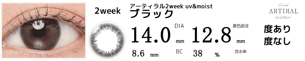 アーティラル2week uv&moist ブラック