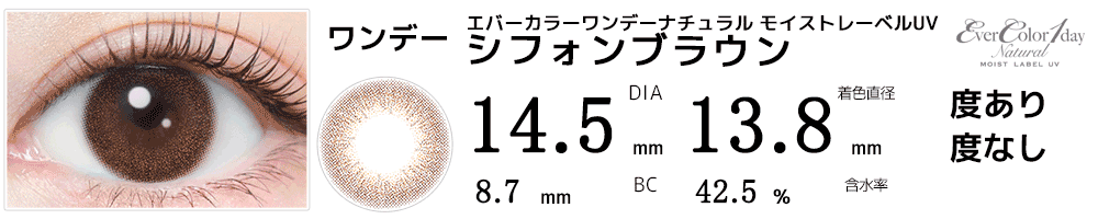 エバーカラーワンデーナチュラル モイストレーベルUV シフォンブラウン