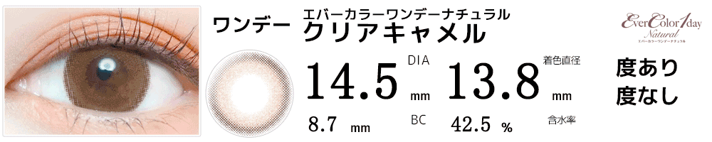 エバーカラーワンデーナチュラル クリアキャメル