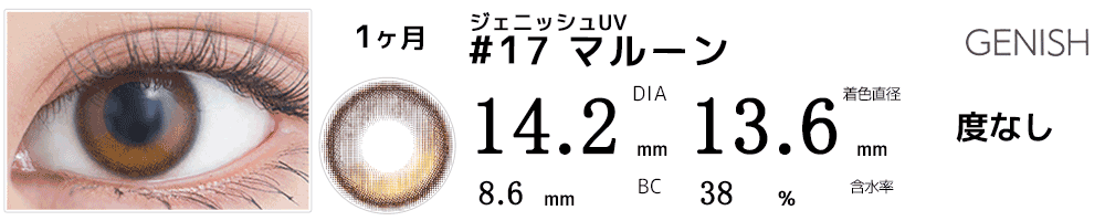 ジェニッシュUV GENISH #17マルーン
