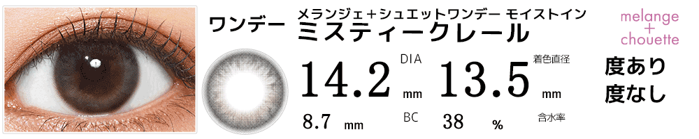 メランジェ＋シュエットワンデー モイストイン ミスティークレール