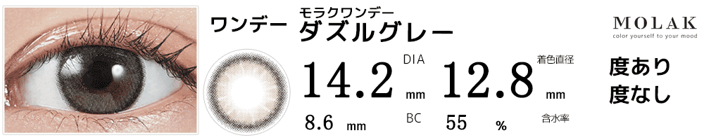 モラクワンデー MOLAK 1day ダズルグレー
