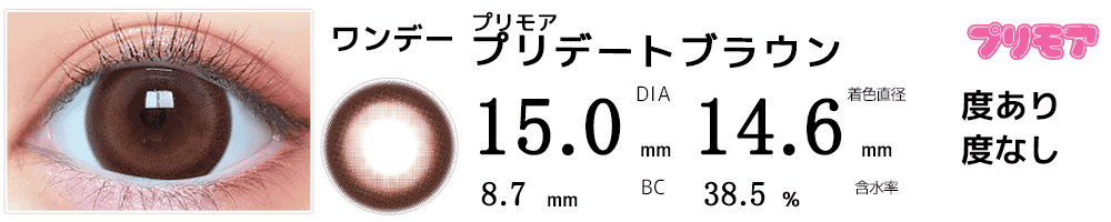 プリモアPRIMORE プリデートブラウン
