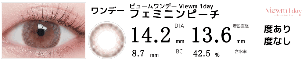 ビュームワンデー Viewm 1day フェミニンピーチ