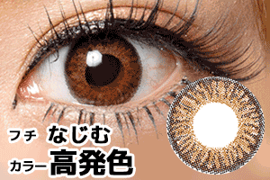 ブラウン1ヶ月マンスリーカラコングラデフチ高発色