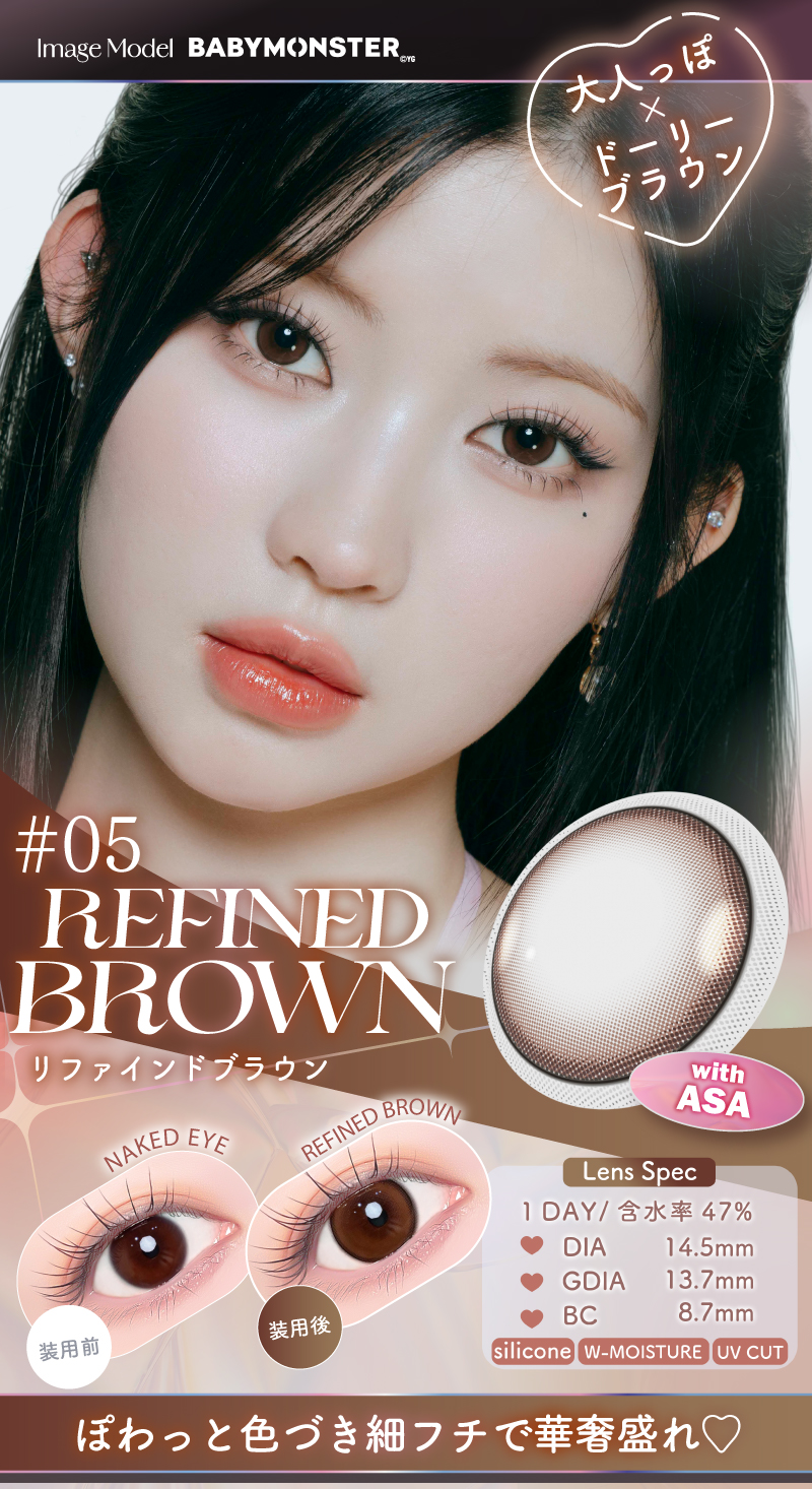 ワンデーリフレア エーアイ リファインドブラウンレンズ詳細