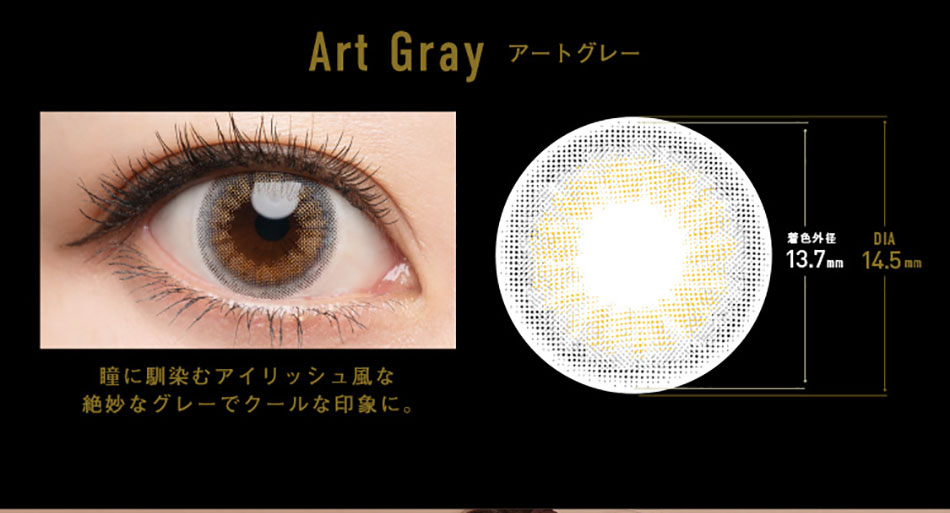 ドープウィンクワンデーDopeWink みちょぱカラコン アートグレーレンズ詳細