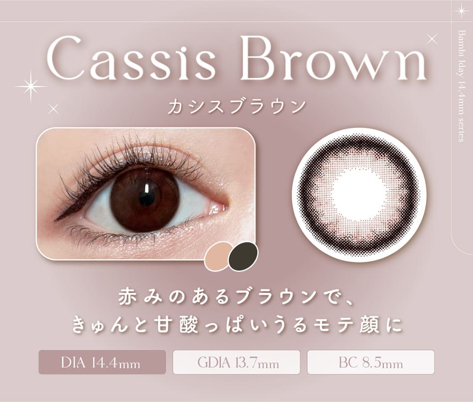 バンビシリーズ ワンデー　カシスブラウンレンズ詳細