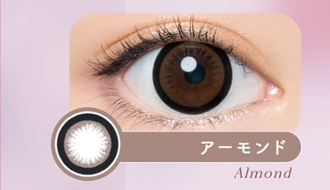 バンビシリーズ ワンデー　アーモンド装着画像