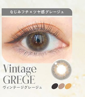 バンビシリーズ ヴィンテージワンデー ヴィンテージグレージュ装着画像