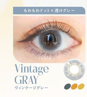 バンビシリーズ ヴィンテージワンデー ヴィンテージグレー装着画像