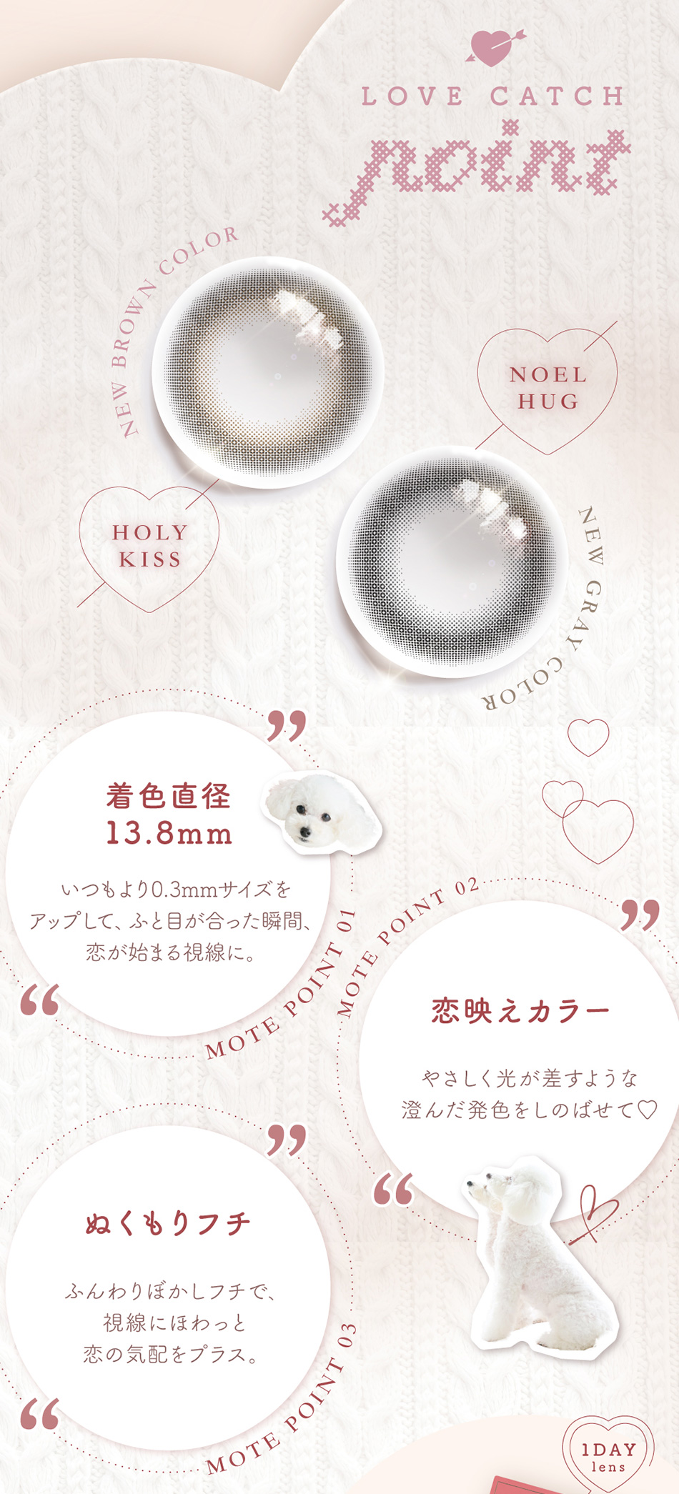 チューズミー ワンデー（Chu's me 1day）新色ポイント
