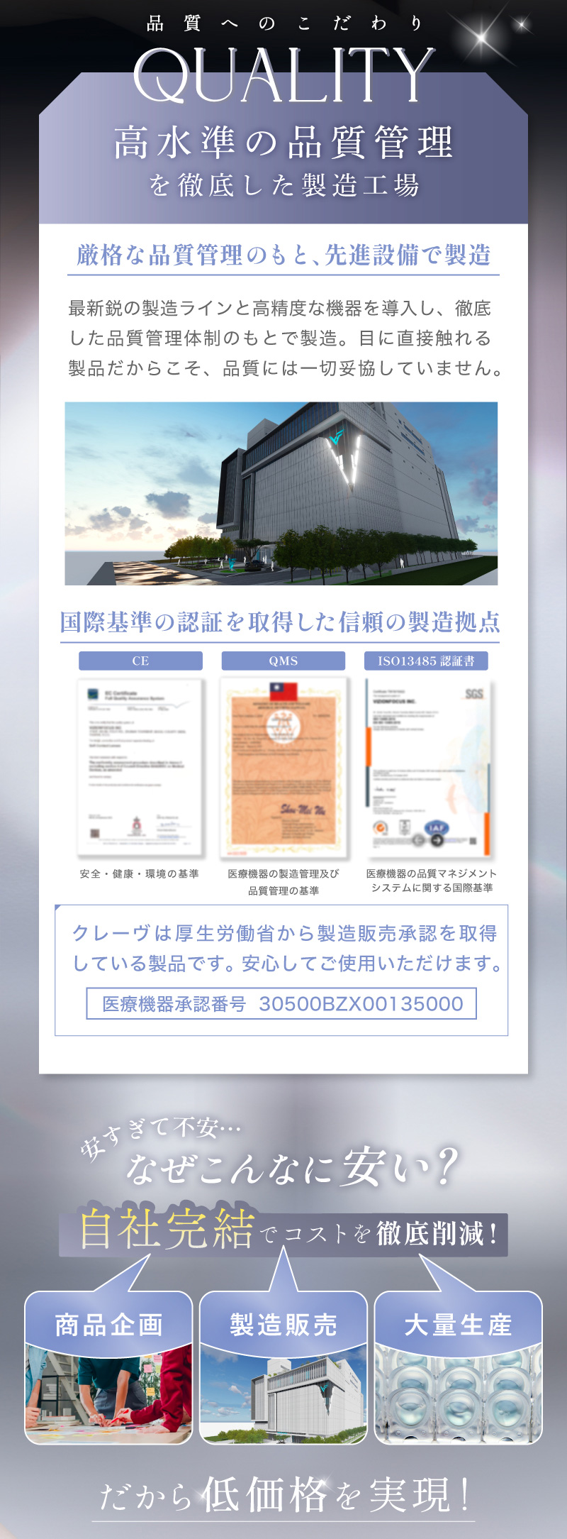 クレーヴ（CLEAV）品質へのこだわり