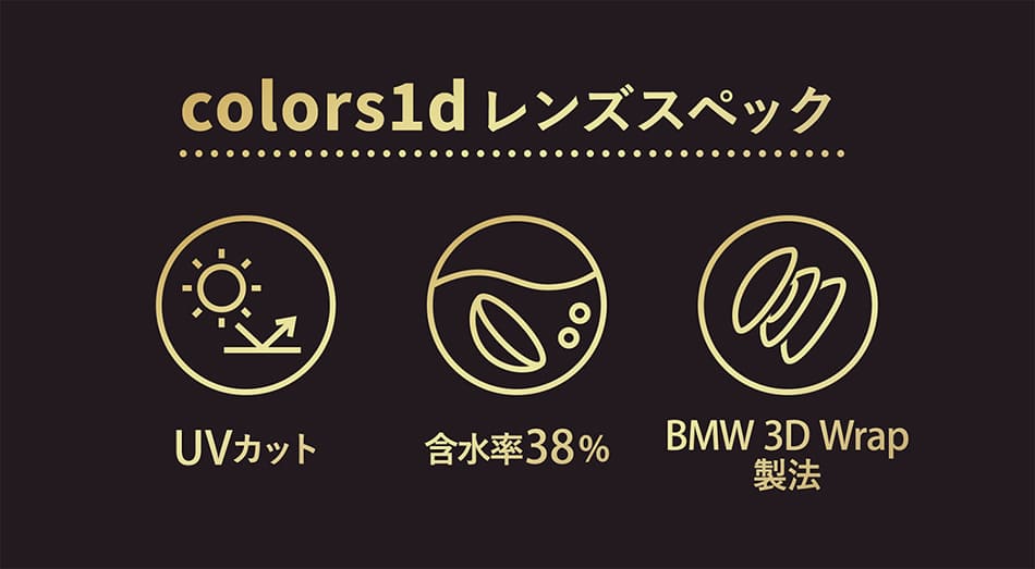 カラーズ ワンデー レンズスペック画像
