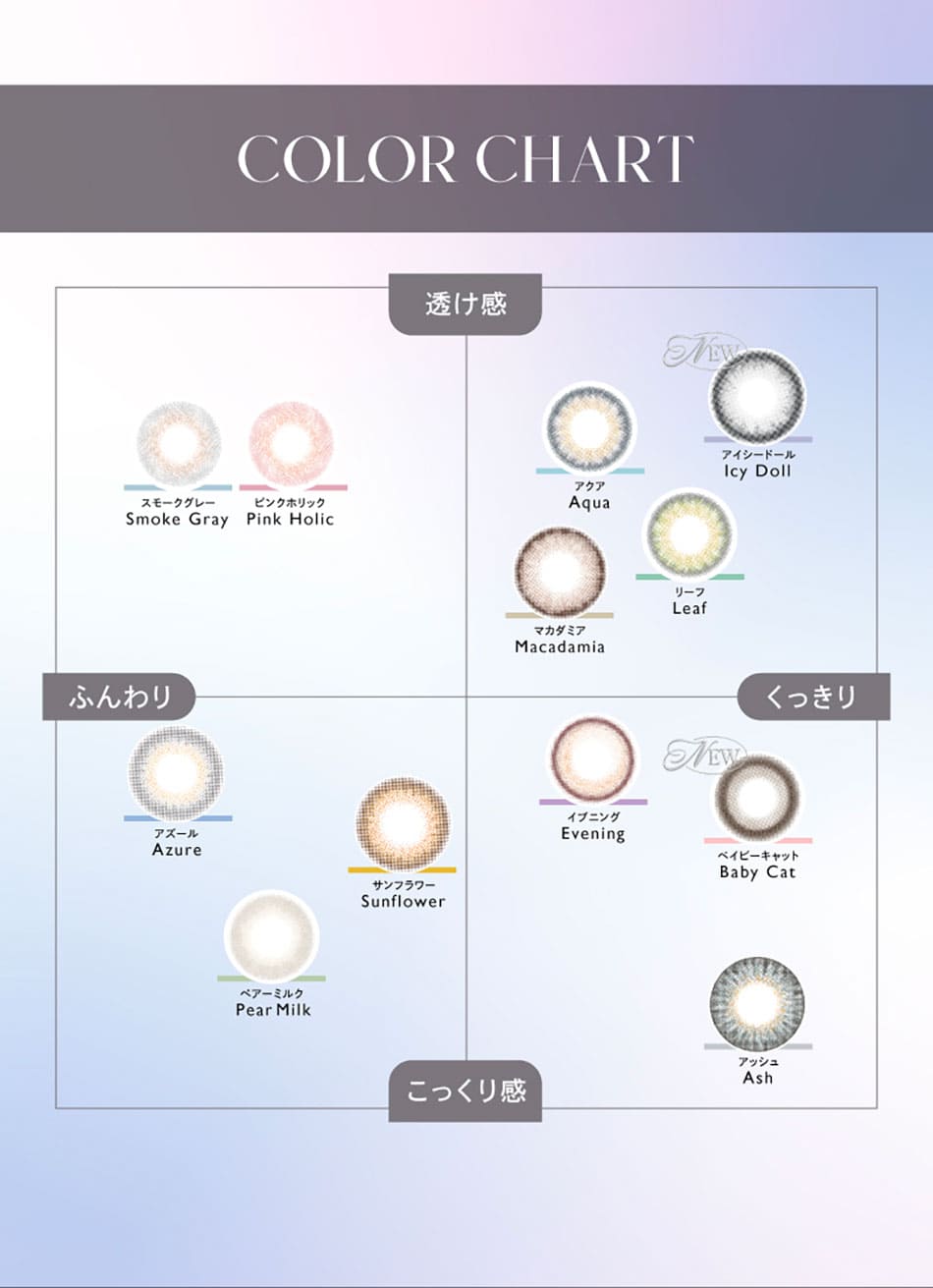クルームCRUUM レンズカラーチャートシリーズ画像