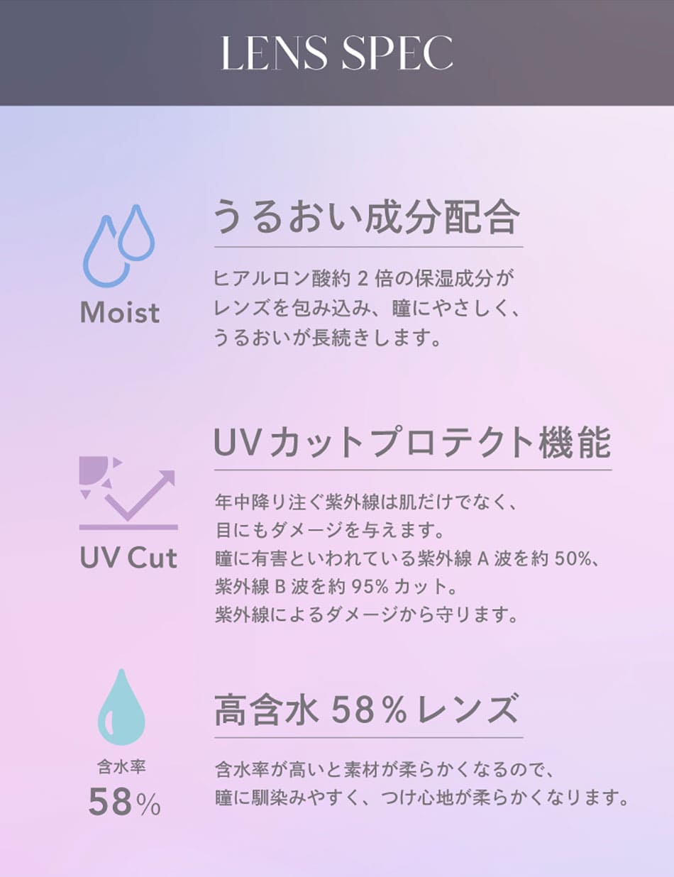 クルームCRUUM レンズスペック画像