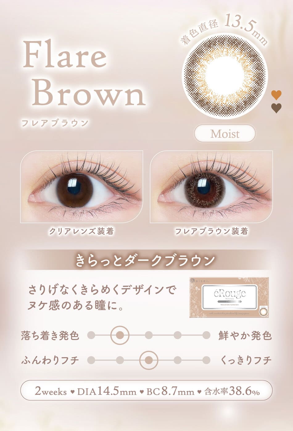 エルージュ フレアブラウンレンズ詳細
