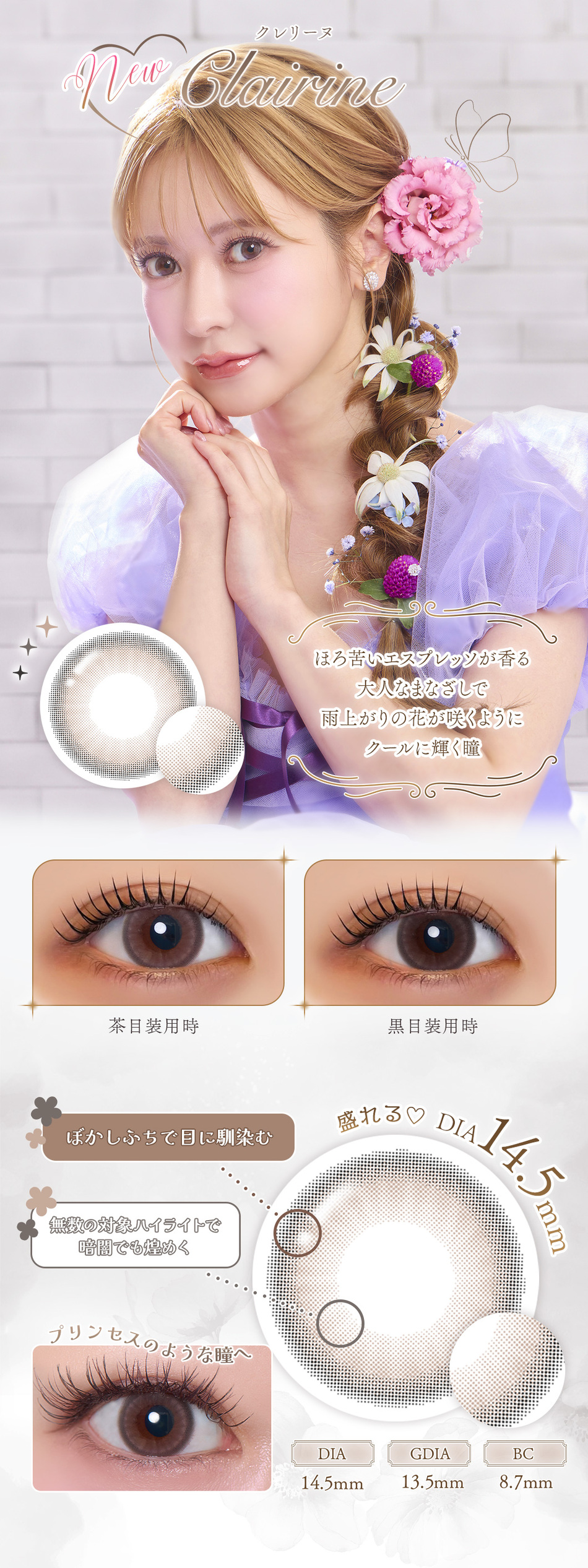 フェレーヌ（Ferenne）クレリーヌレンズ詳細