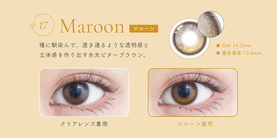 ジェニッシュUV GENISH #17マルーンレンズ詳細