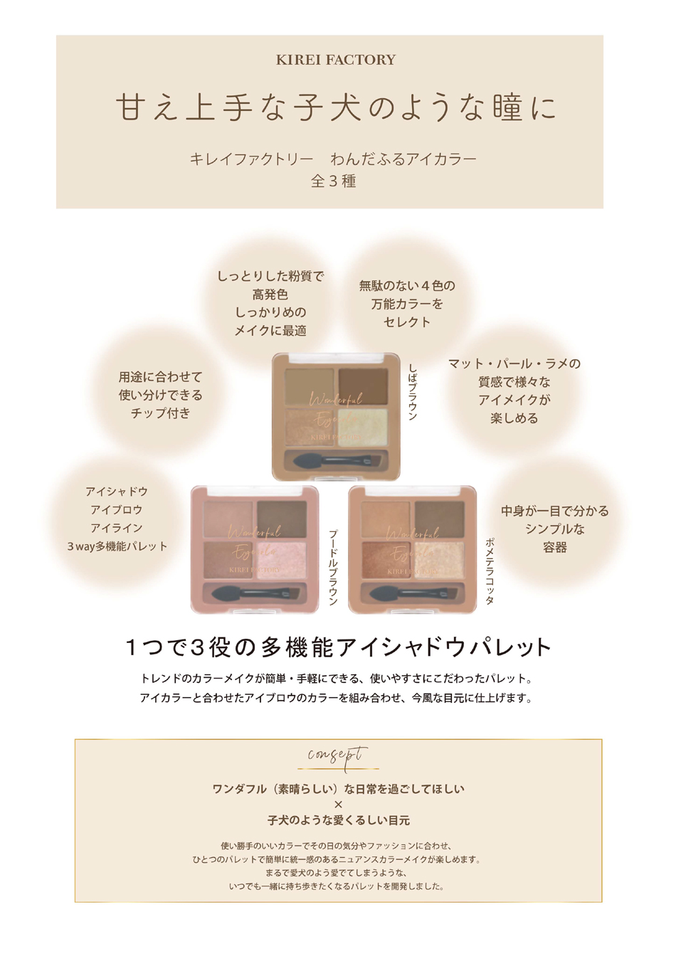 キレイファクトリー わんだふるアイカラー コンセプト画像