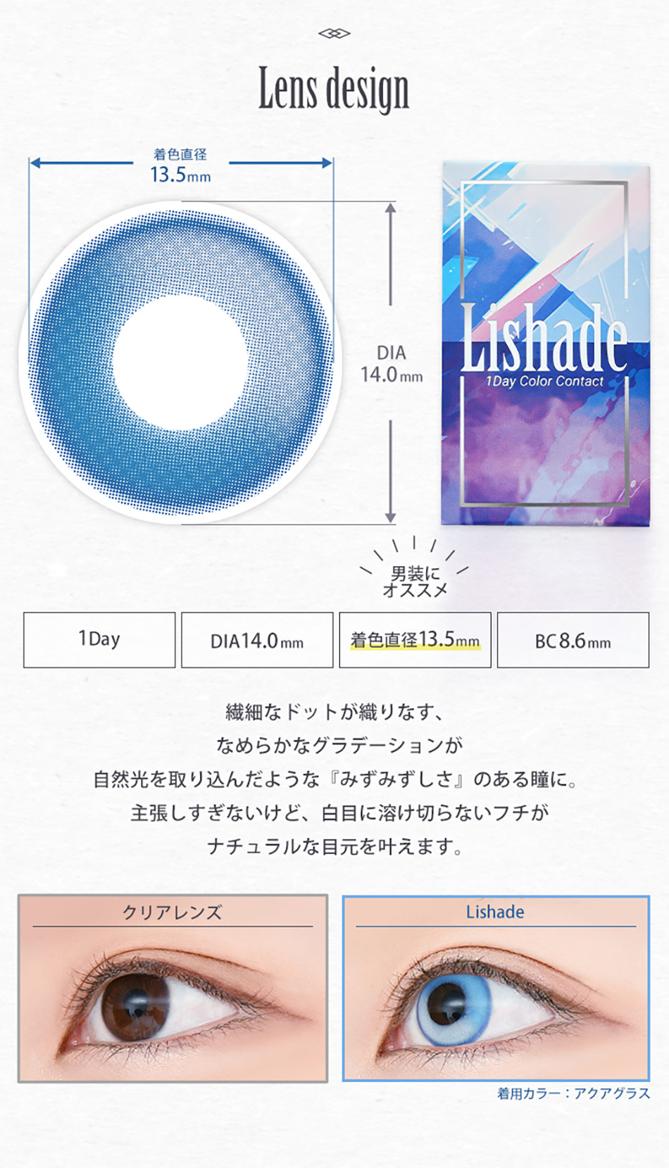 アシストシュシュ リシェイドワンデー レンズデザイン