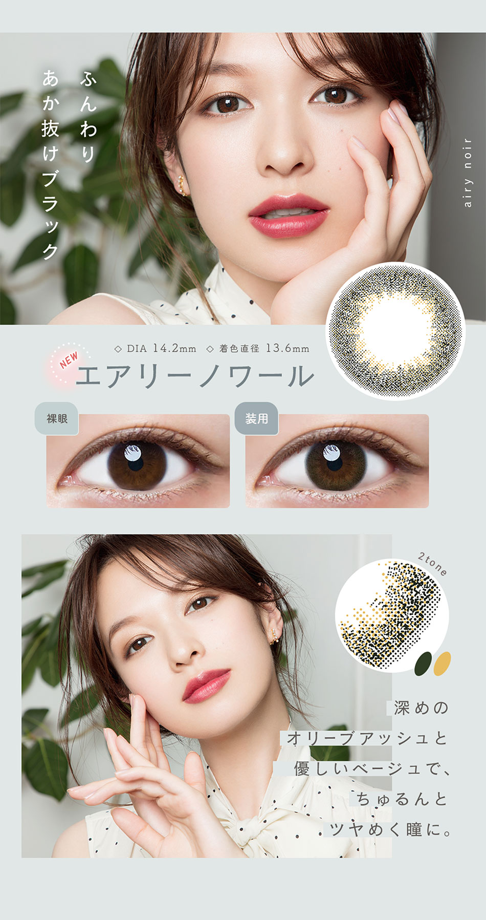 ルミア ワンデー 14.2mm （LuMia）エアリーノワールレンズ詳細