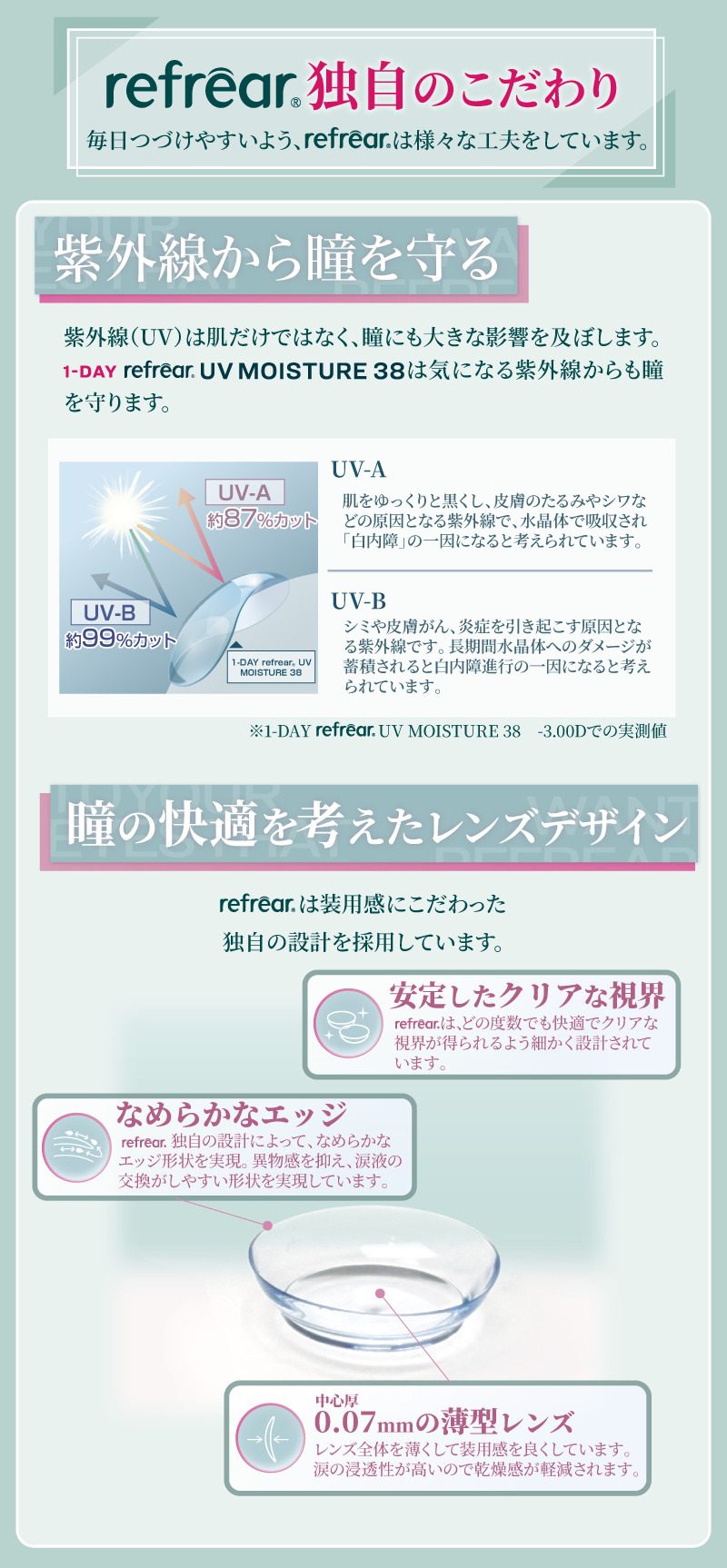 ワンデーリフレアUV モイスチャー38 商品画像