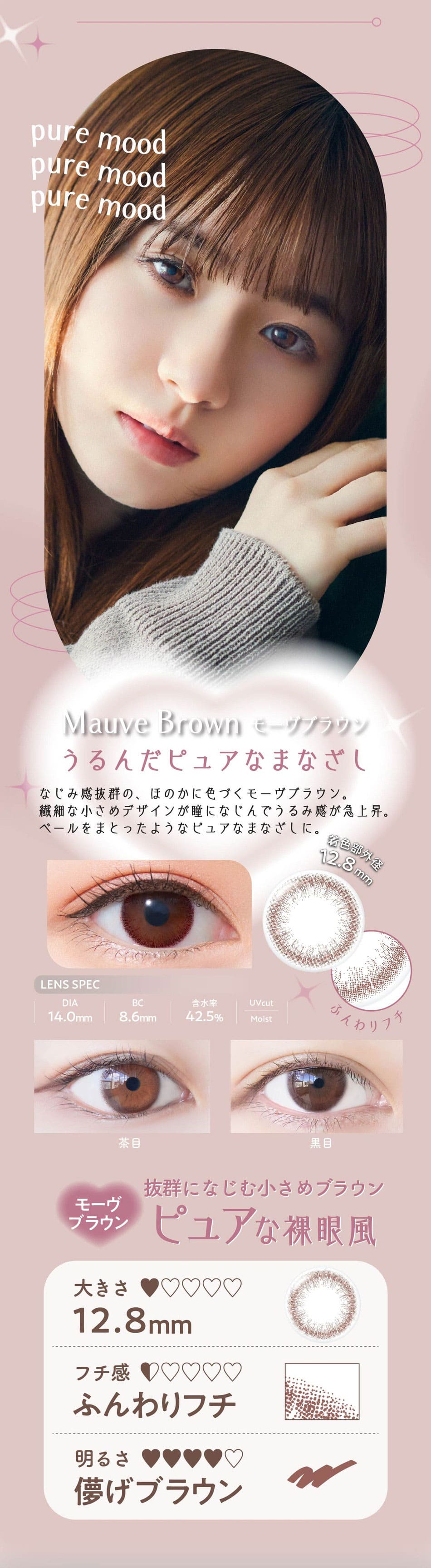 ネオサイトワンデー リングUV モーヴブラウン画像