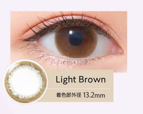 ネオサイトワンデー リングUV ライトブラウン装着画像