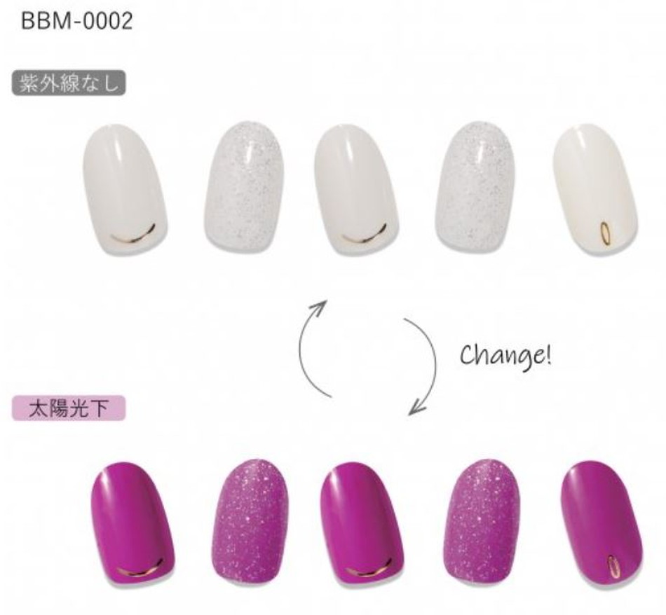カラーチェンジポラポラCC PORAPORA(紫外線で色が変わるジェルネイルシール)LP画像6