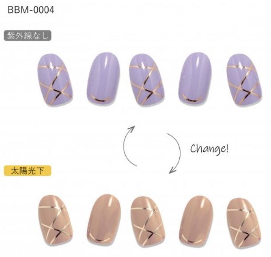 カラーチェンジポラポラCC PORAPORA(紫外線で色が変わるジェルネイルシール)LP画像8
