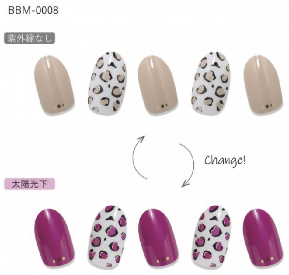 カラーチェンジポラポラCC PORAPORA(紫外線で色が変わるジェルネイルシール)LP画像12