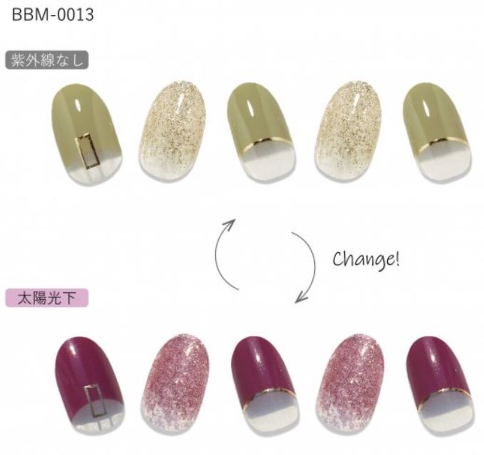 カラーチェンジポラポラCC PORAPORA(紫外線で色が変わるジェルネイルシール)LP画像17