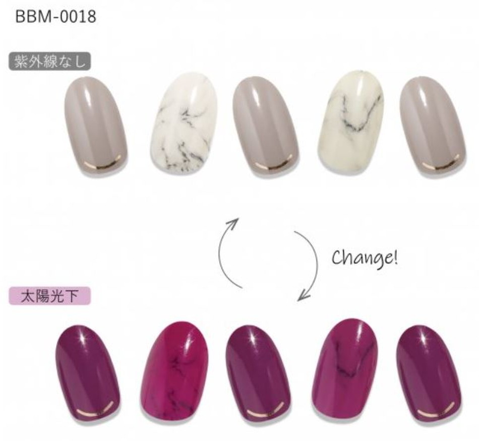 カラーチェンジポラポラCC PORAPORA(紫外線で色が変わるジェルネイルシール)LP画像22