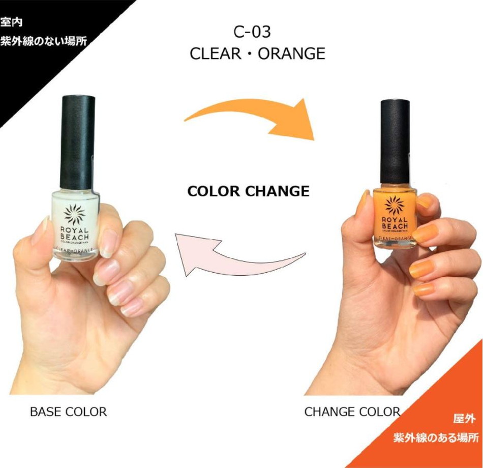 ロイヤルビーチ カラーチェンジネイル(紫外線で色が変わるマニキュア)C-03画像