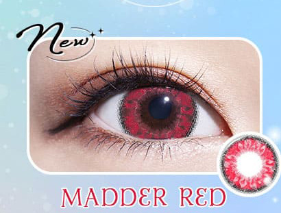 トロンプルイユワンデー マダーレッド装着画像