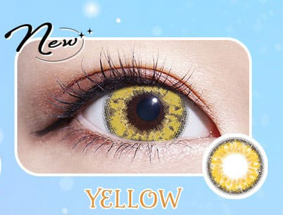 トロンプルイユワンデー イエロー装着画像