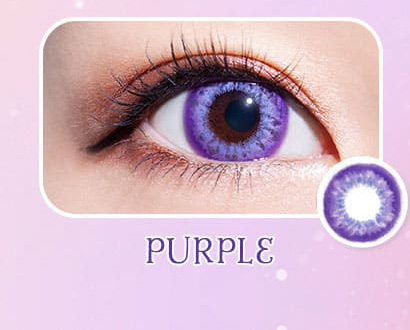 トロンプルイユワンデー パープル装着画像