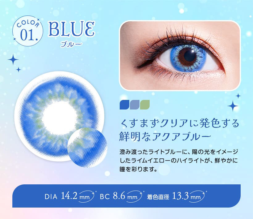 トロンプルイユワンデー ブルーレンズ詳細