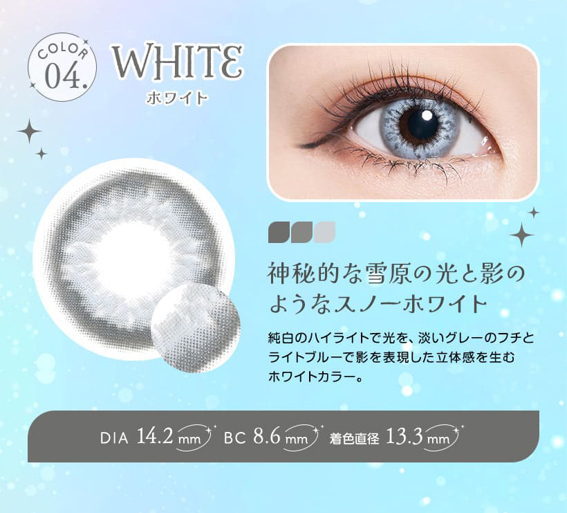 トロンプルイユワンデー ホワイトレンズ詳細