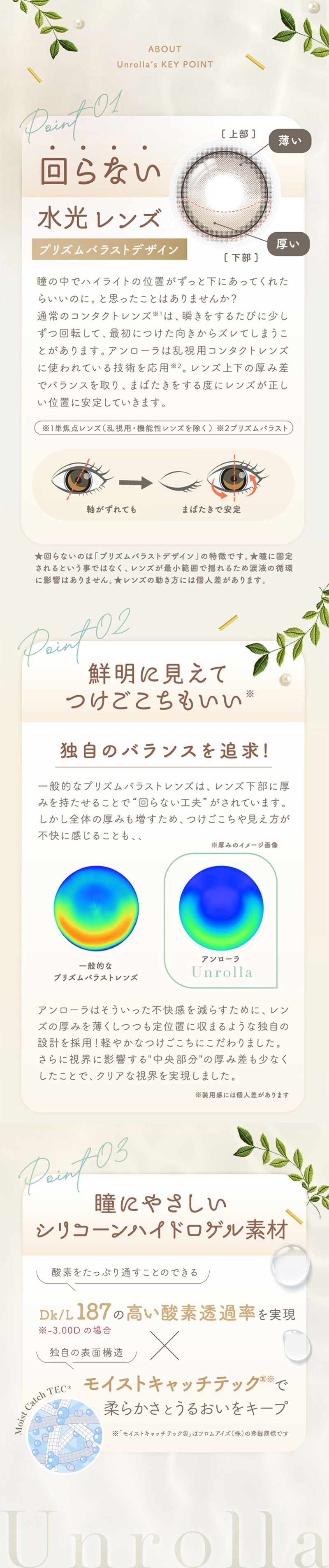 ワンデーリフレア　アンローラ ポイント