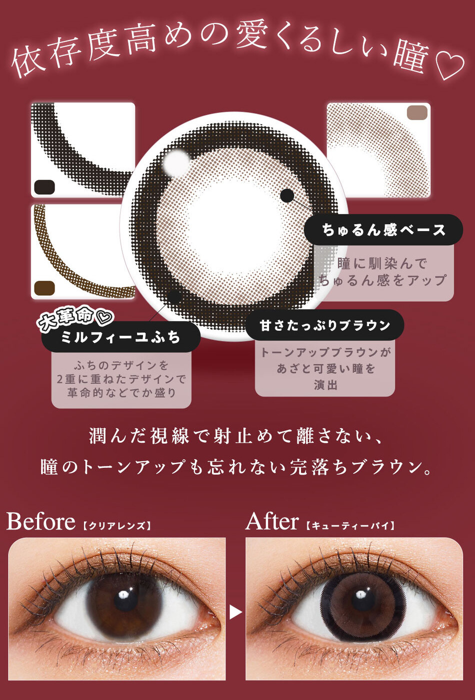 ウユ ワンデー（Uyu 1DAY）キューティーパイレンズ詳細