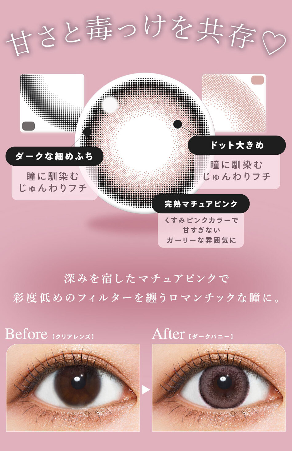 ウユ ワンデー（Uyu 1DAY）ダークバニーレンズ詳細