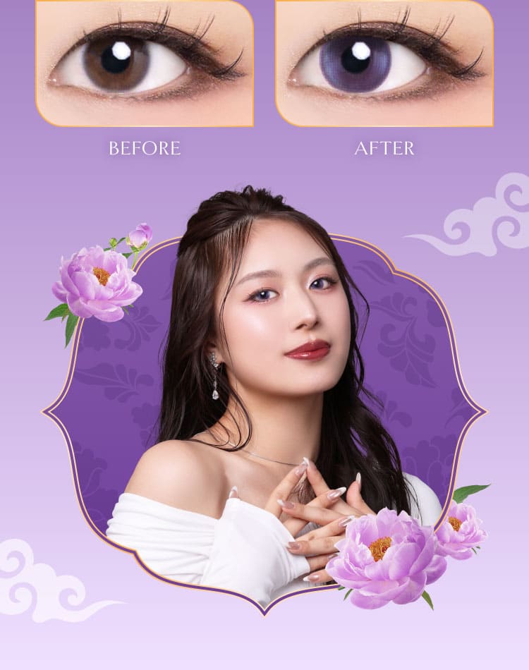 ヴィレジェ（VILLEGE）インシャンパープル装着画像