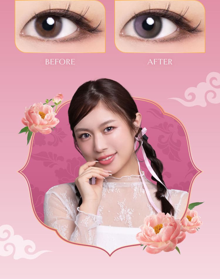 ヴィレジェ（VILLEGE）アイニーピンク装着画像