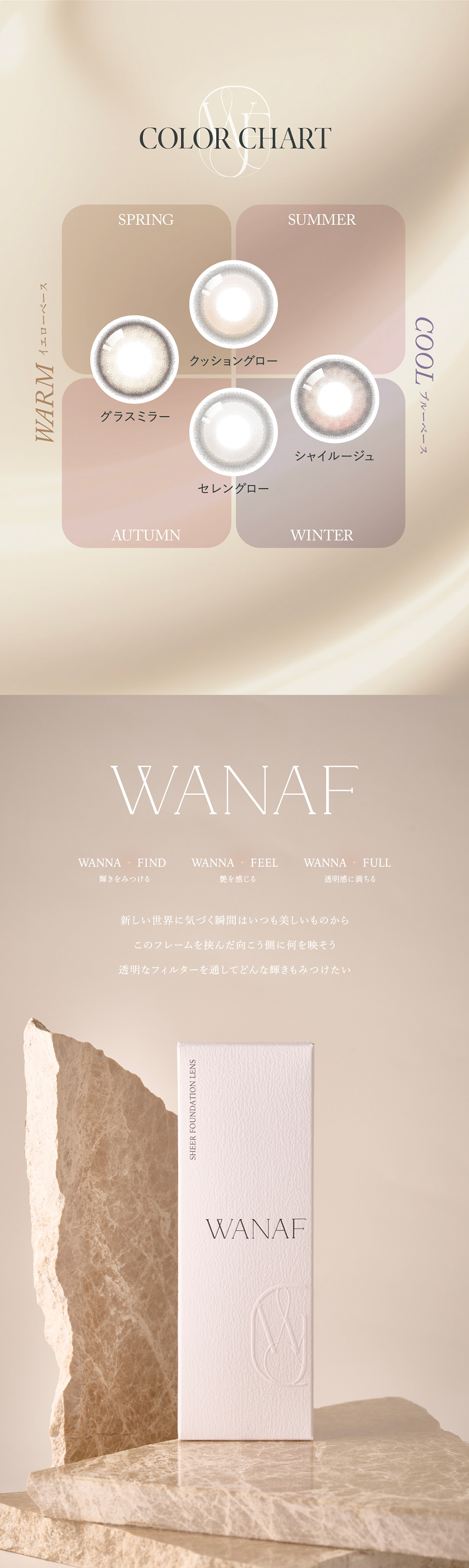 ワナフ（WANAF）カラーチャート