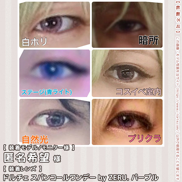 DOLCEドルチェ スパンコールワンデーパープル装着写真4