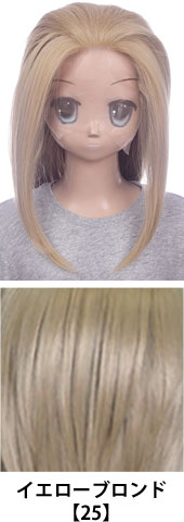 イエローブロンド【25】コスプレウィッグ 富士達オリジナル オールバック フロントレース|コスプレカラコン通販アイトルテ