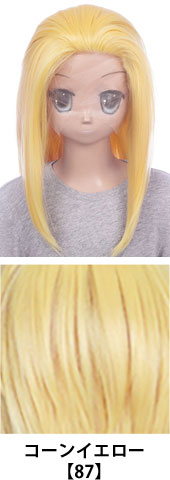 コーンイエロー【87】コスプレウィッグ 富士達オリジナル オールバック フロントレース|コスプレカラコン通販アイトルテ