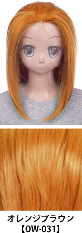 オレンジブラウン【OW-031】コスプレウィッグ 富士達オリジナル オールバック フロントレース|コスプレカラコン通販アイトルテ